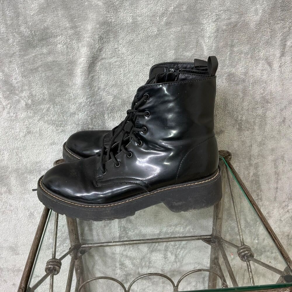 Steve Madden Women’s Size 10 Black Leather Combat Style Boots